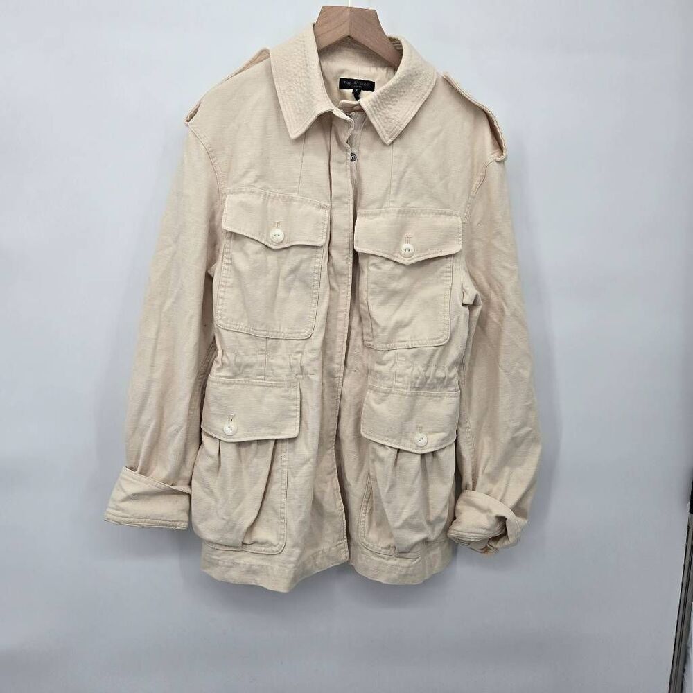 Rag & Bone Lorenz Military Jacket Beige Size Small